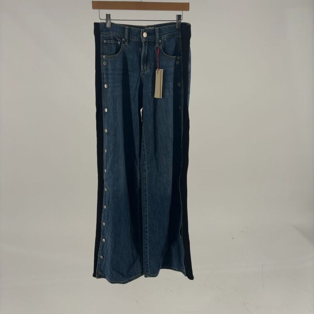 Alice + Olivia Studded Knit Panel Jeans